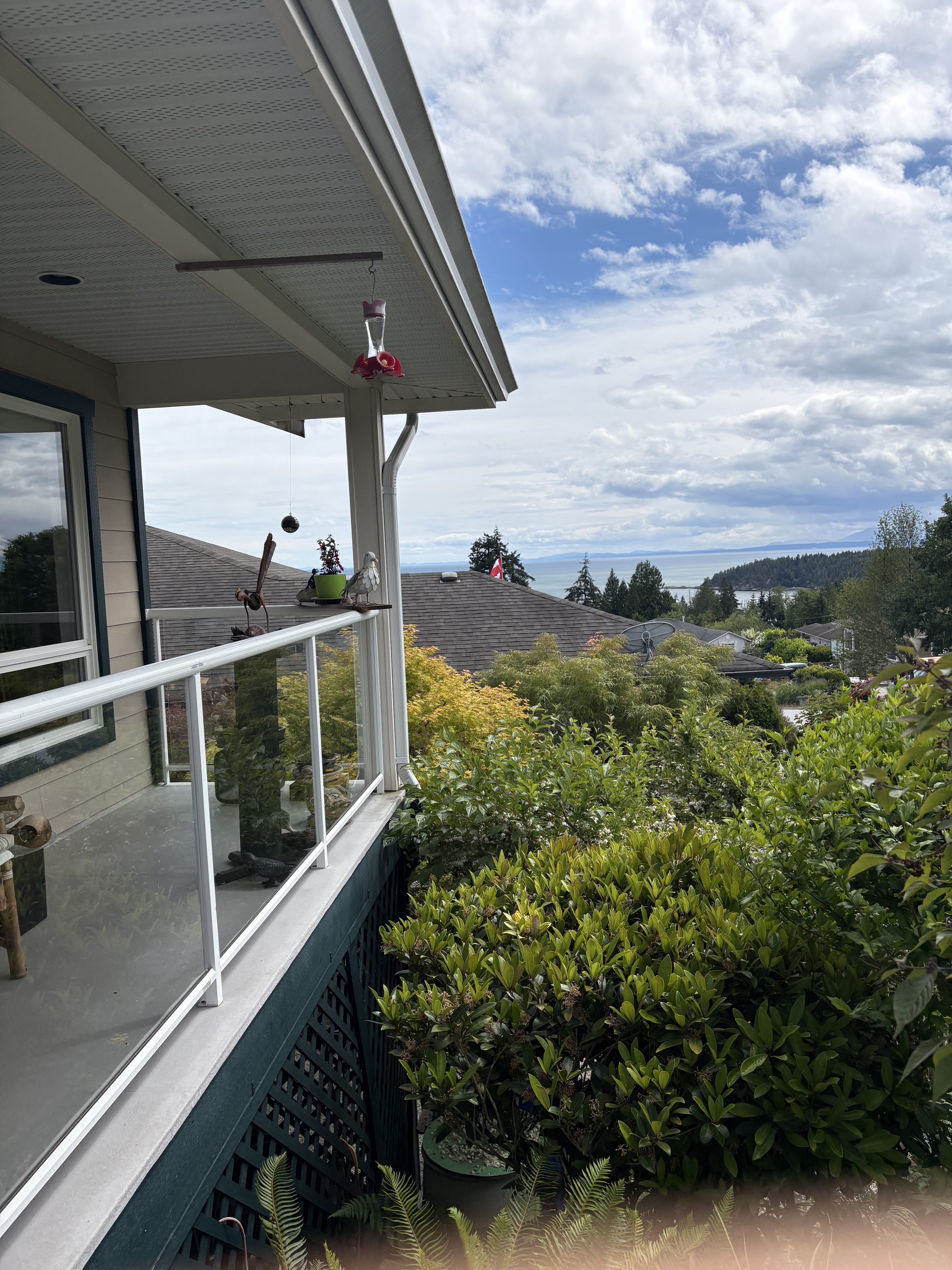 Deck, garden, and ocean outlook at 6252 Baillie Road